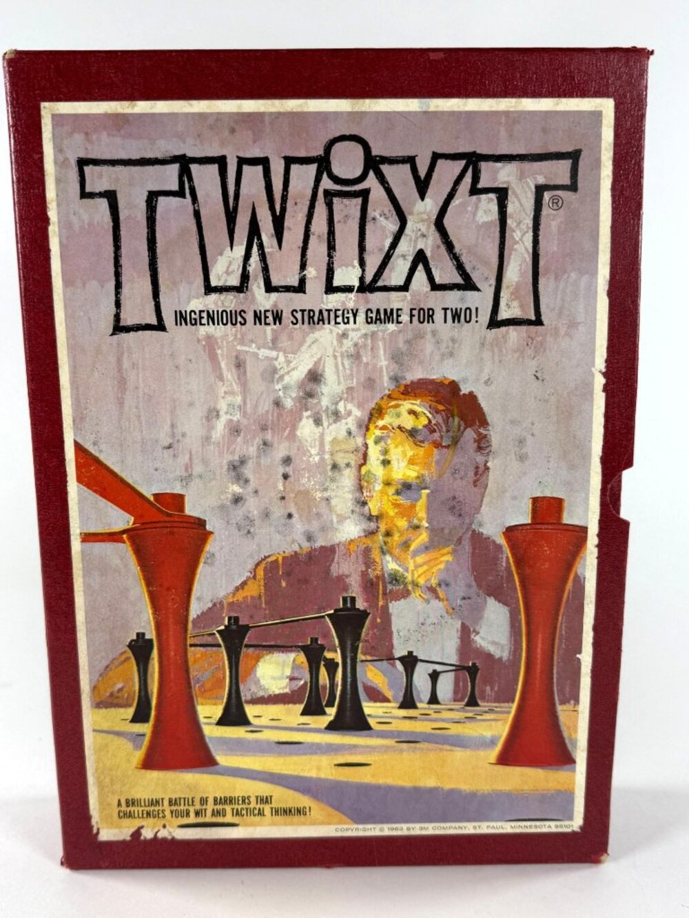 TwixT 3M Strategy Game 1962 Edition Two Players Complete Vintage Bookshelf Game